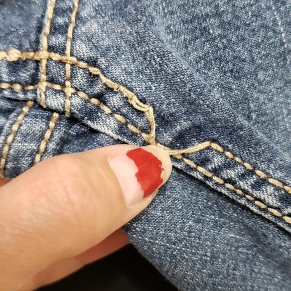 Paris blues distressed cropped Jean's size 5 - Picture 9 of 9